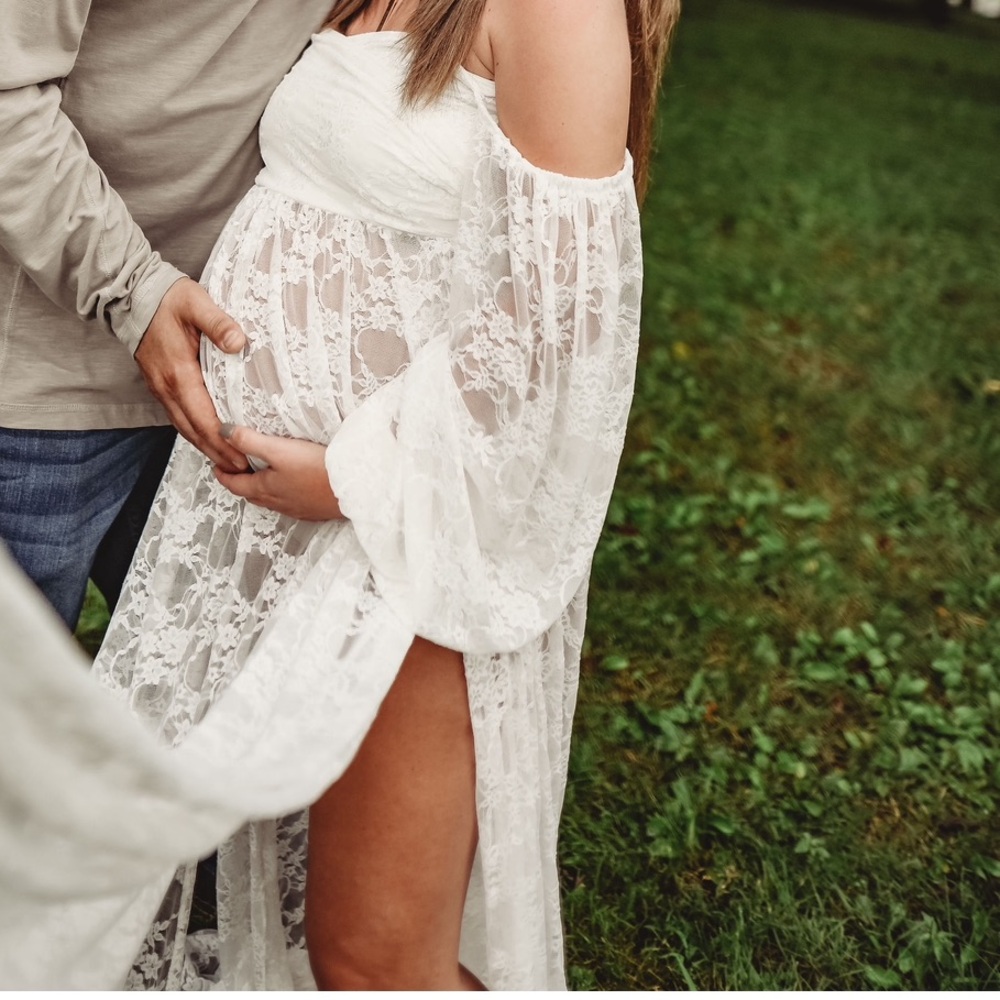 White maternity dress